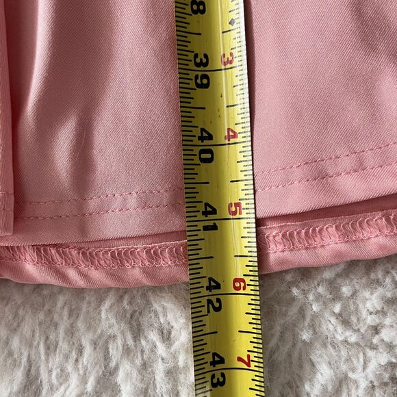 Dress Day Baby Pink Maternity Midi Dress with Short Sleeves Sz L - Picture 9 of 14